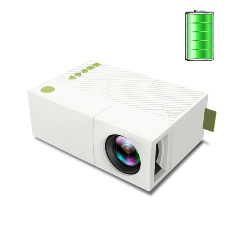 

LEJIADA YG310 LED Mini Projector Built-in Battery 320x240 Pixels Supports 1080P Portable Home Media Player