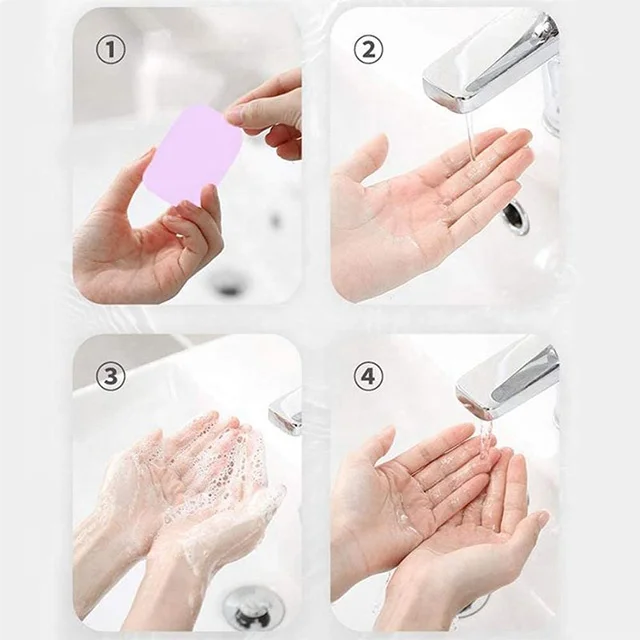 
Hot sell travel supplies portable disposable hand washing mini sheet paper soap 