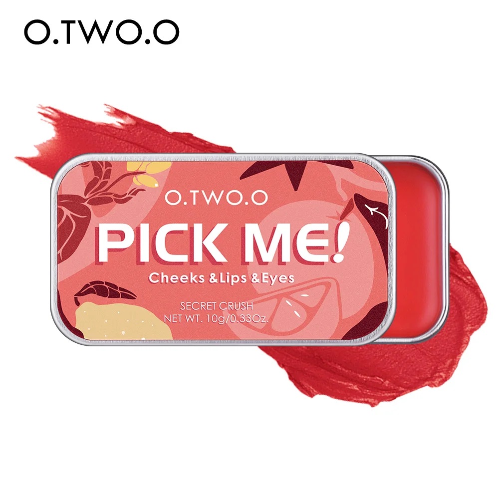 

O.TWO.O 3 in 1 Pick Me Cheek Lips Eyes Face Concealer Matte Blush Lipstick Eyeshadow Secret Crush Bulk Blind Drop Shipping 9139