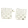 Classic Pure Metal Checked Cufflinks