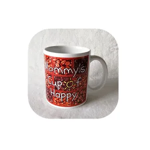 Image of A grade sublimation custom logo cheap coffee mugs 11oz white blank ceramic mug for wholesale