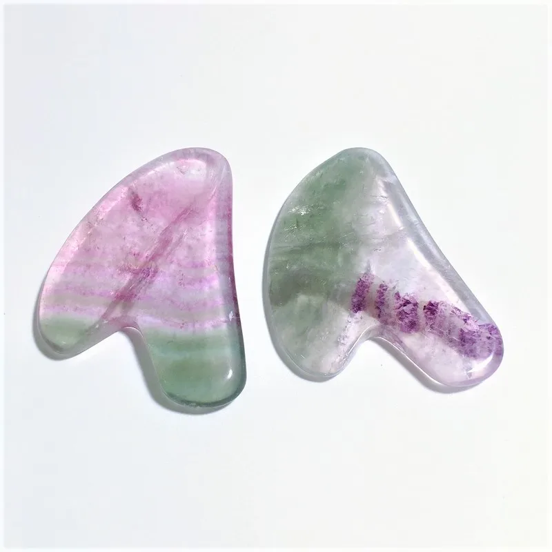 

Original factory custom fluorite heart shape guasha tool pink jade private label Other Massager Products