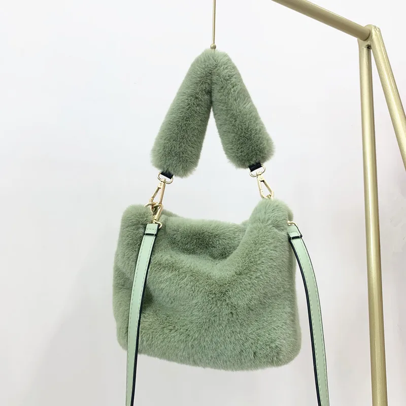 

New Ladies Shoulder Crossbody Bag Simple Fashion Design Faux Fur Bag, Multi colour