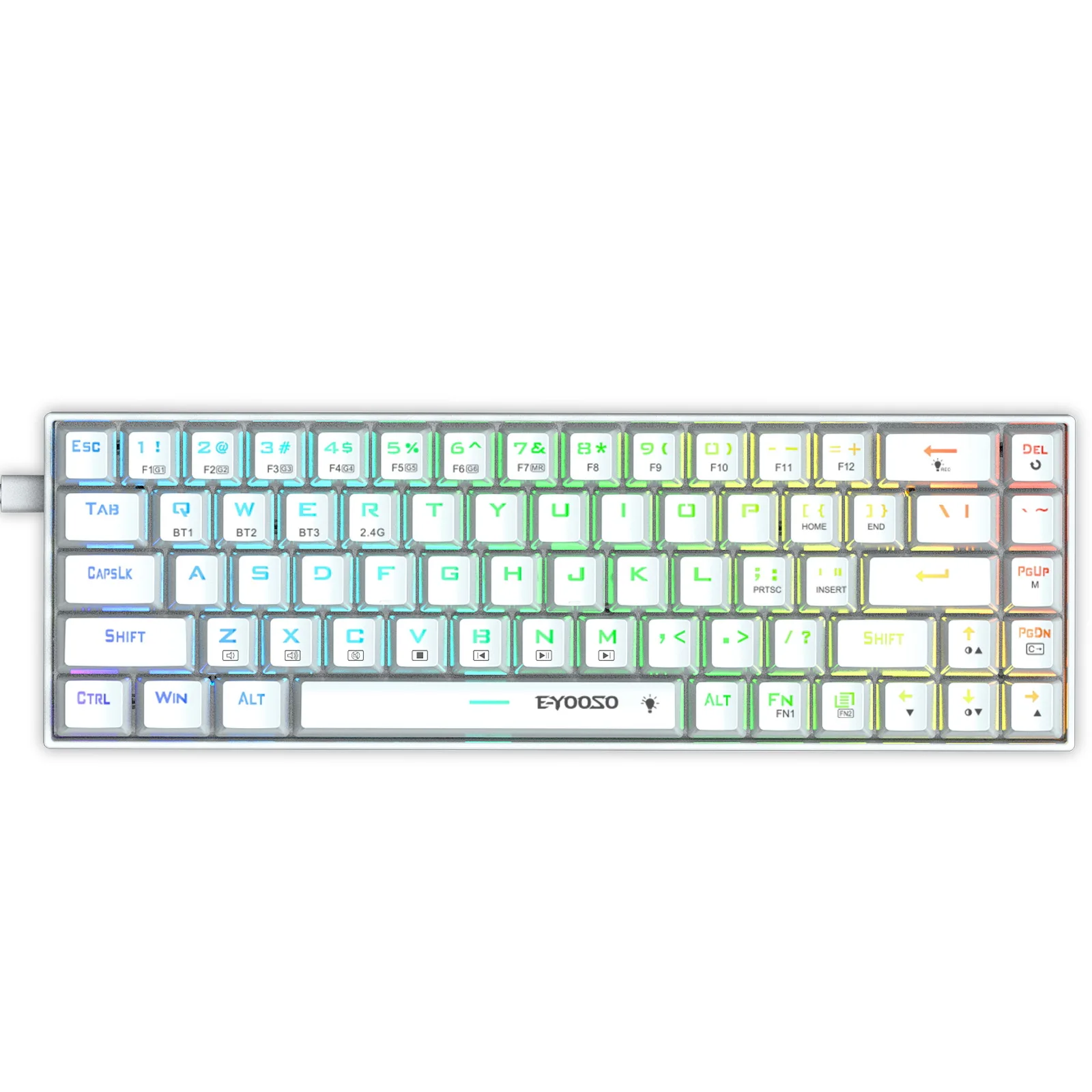 

Factory Superior Quality keyboard pcb hot swap BT5.1 wireless and wired mechanical keyboard rgb gaming keyboard, Customized color