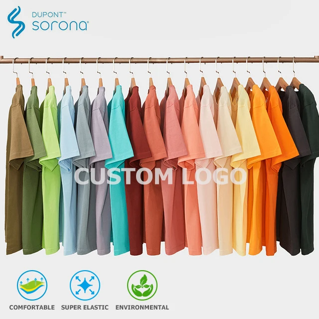 

Design Dupont Sorona Tee Shirt Bacteriostatic Environmental Protection Custom T shirt Printing Blank T-shirt Soft Face Sport Tee