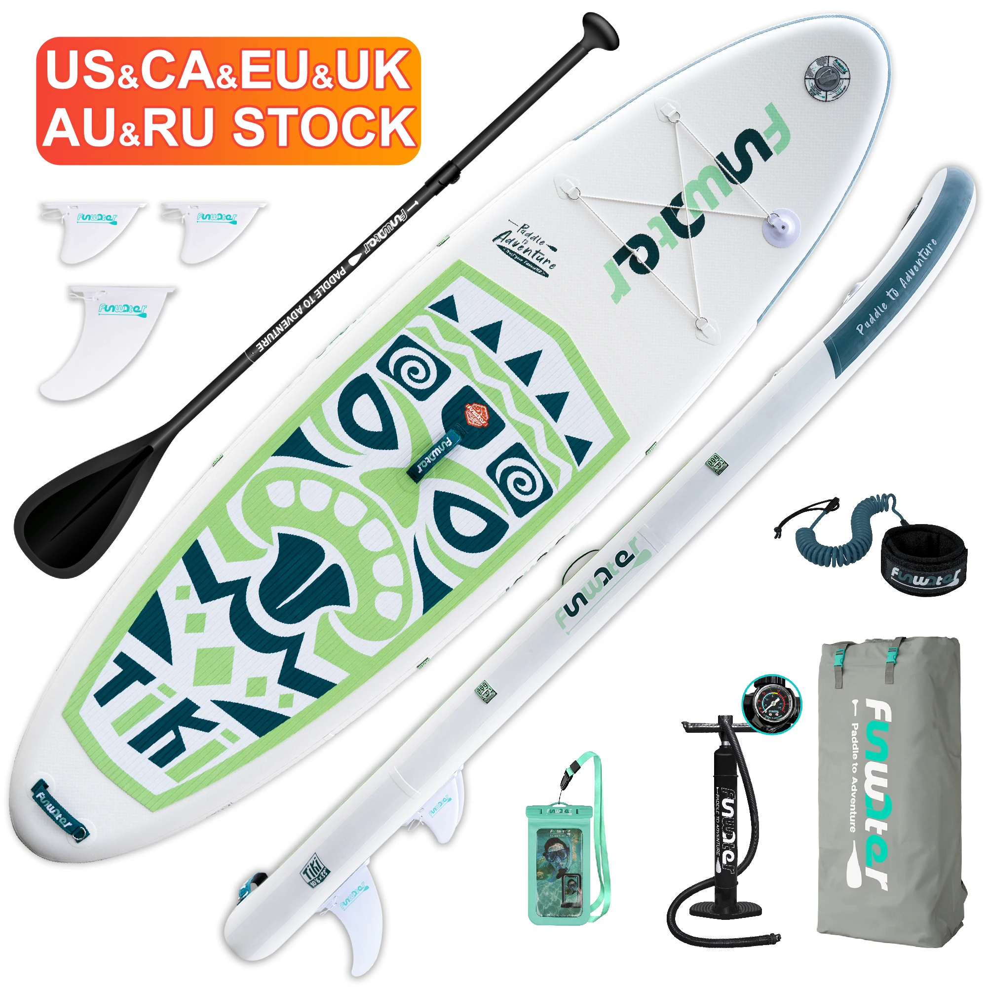 

FUNWATER Dropshipping OEM gladiator sup Paddleboard isup alaia inflatable water sports superfield supboard surf rescue board