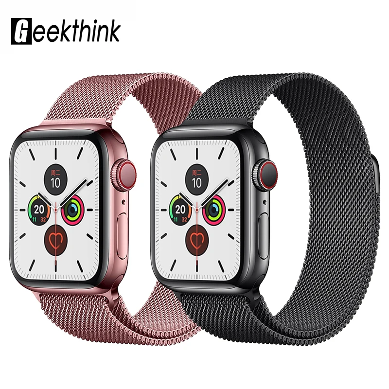 

Milanese Loop Strap Watch band Stainless Steel quick release Multicolor straps for smart watch band Strap Galaxy active 2 40 44, Optional