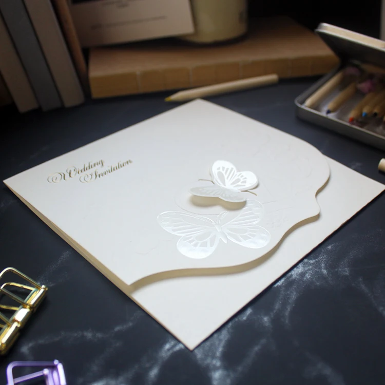 product-Dezheng-Elegant White Wedding Invitation Paper Cards With Envelope-img-3
