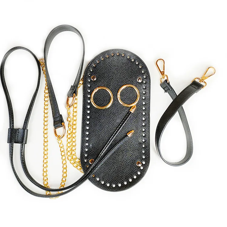 

Knitted bag accessories one set DIY handmade crochet bag material pu leather bag bottom