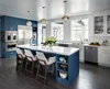 Fashion Customized Lacquer Blue Golss Kitchen Cabinets