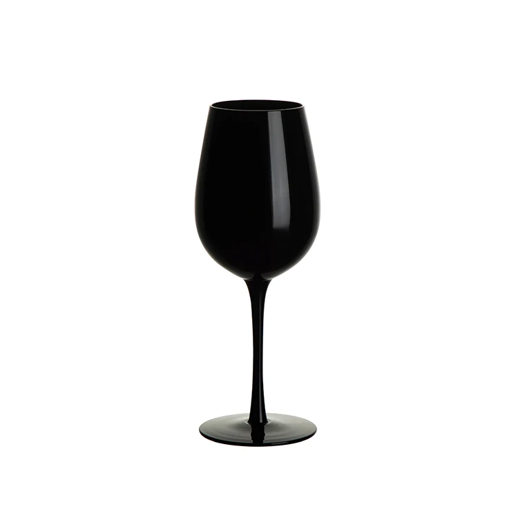 

High End Luxury Custom Goblet Long Stem Cheap Lead-Free Crystal Bar Wedding Black Ordinary Red Wine Glass