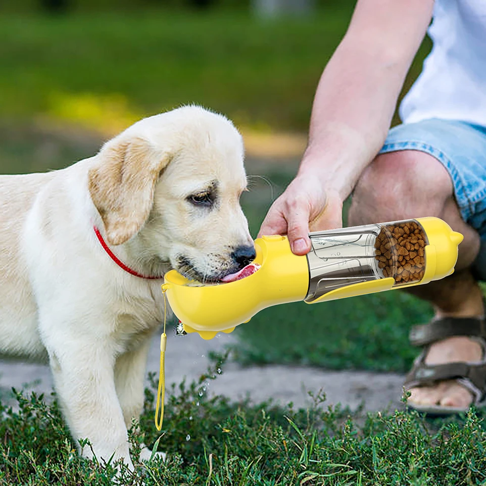 

2021 Wholesale Custom 300ml Pet Food Multifunctional Portable Travel Pet Water Bottle