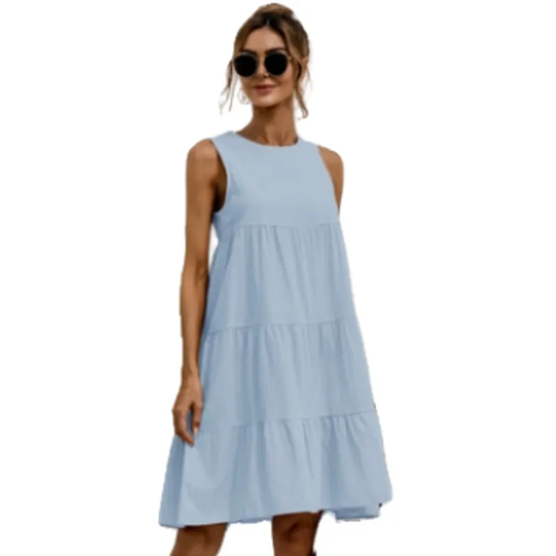 

Summer Women Dress 2021 Robe V-neck Spring Sexy Dress Pocket Button Beach Dress