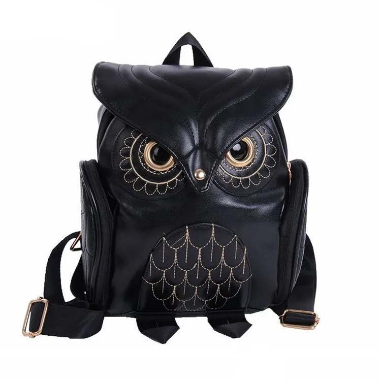 

2021 Trendy Owl Backpack Leisure Travel School Bags Fashion Personality Cartoon Stereoscopic Backpack, Blue,black,pink,golden,rose red