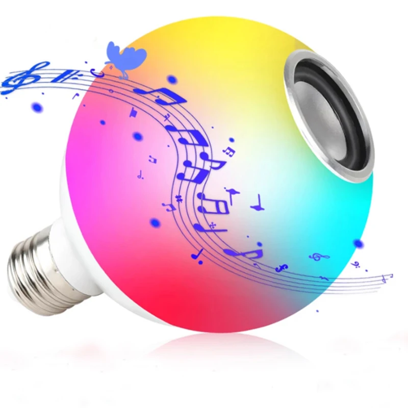 Smart Wireless Blueteeth music speaker Bulb E27/ RGBW 220V Night Light Bulb LED music Smart Bulb For Home Spotlight Music Lamp