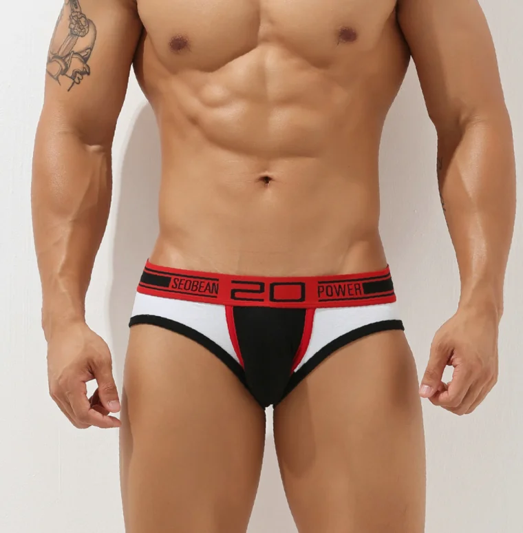 

Wholesale high quality sexy briefs for Men's triangle underwear Boys' swimming trunks, Shown