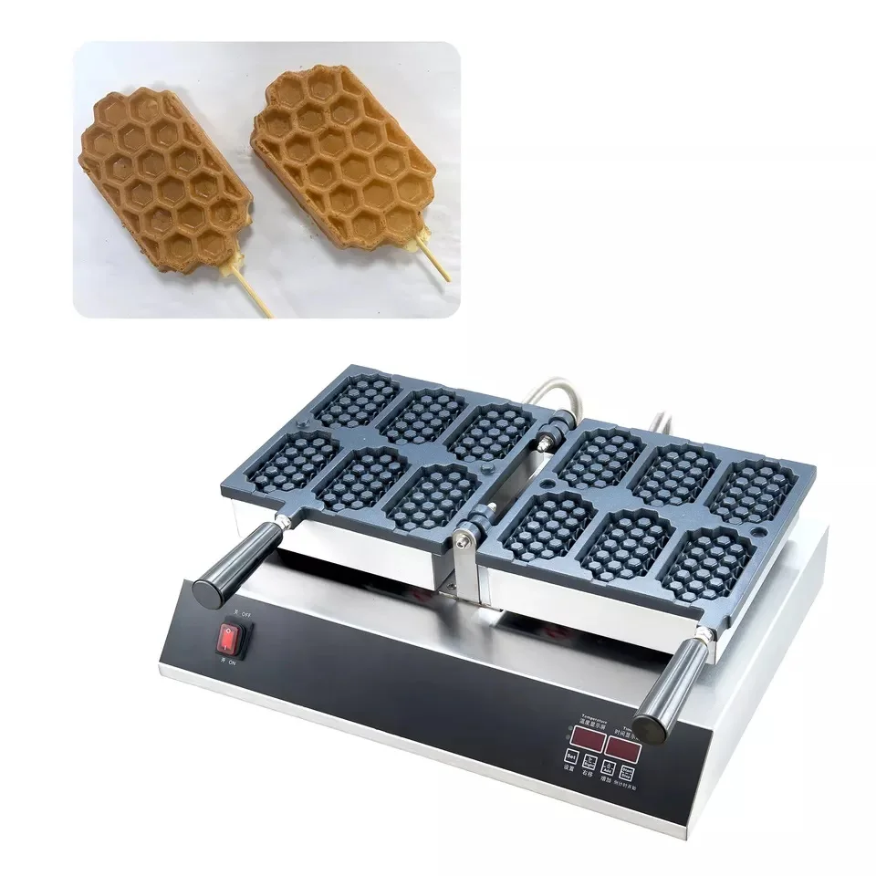 

Popular Commercial Ice Cream Non-stick Sticks Honeycomb Waffle Makers Machine