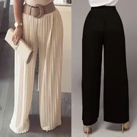 

Hot Sale Autumn Sexy Pleated Loose Casual High Waist Women Trousers