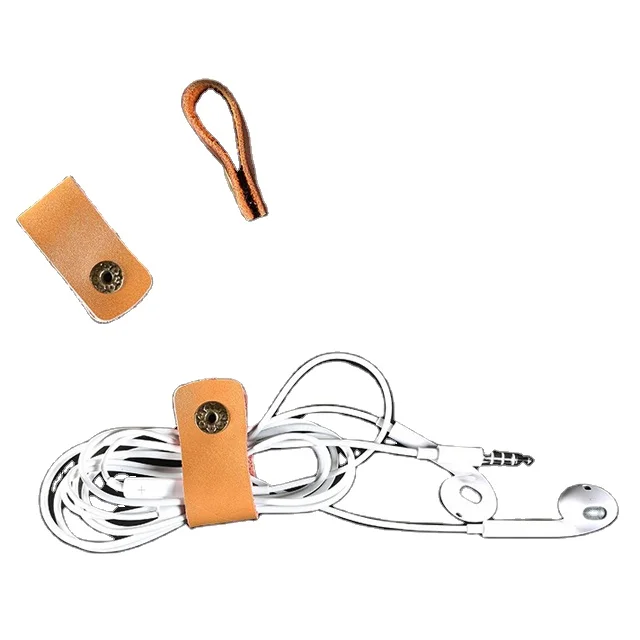 

Hot selling genuine leather storage holder for headset clip