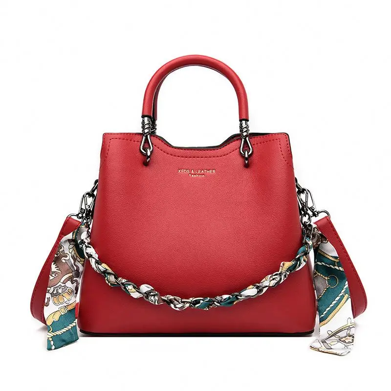 

Handbag 2021 new ladies one-shoulder diagonal bag European and American fashion all-match handbag with scarf