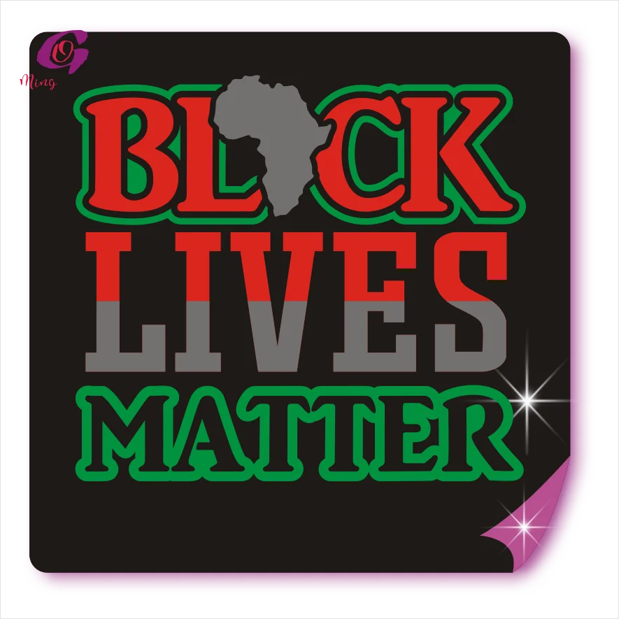 

Black lives Matters Vinyl Customized Heat Rhinestone Transfer, Select from color chart