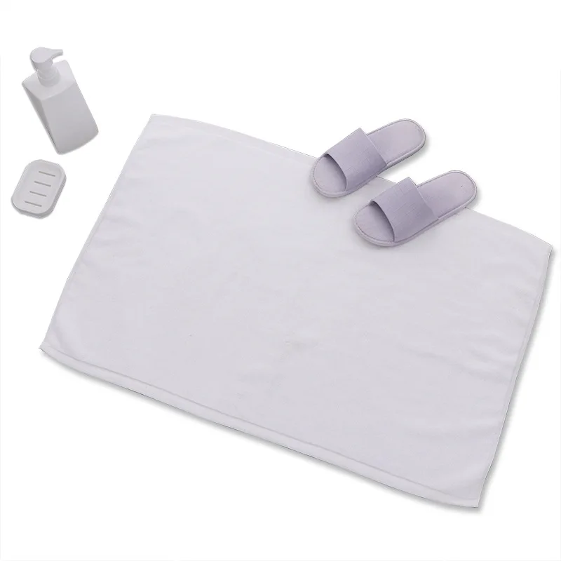 

Hot selling super absorbent non-slip hotel cheap bath mat, White or customized