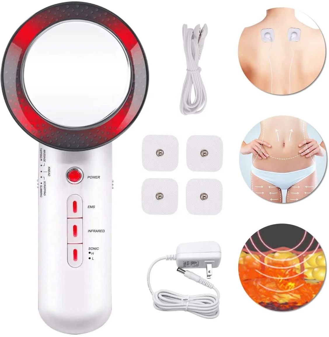 

Wholesale Skin Tightening Weight Loss Ultrasonic Body Shaping Slimming Massager Device For Arms Waist Hip Legs