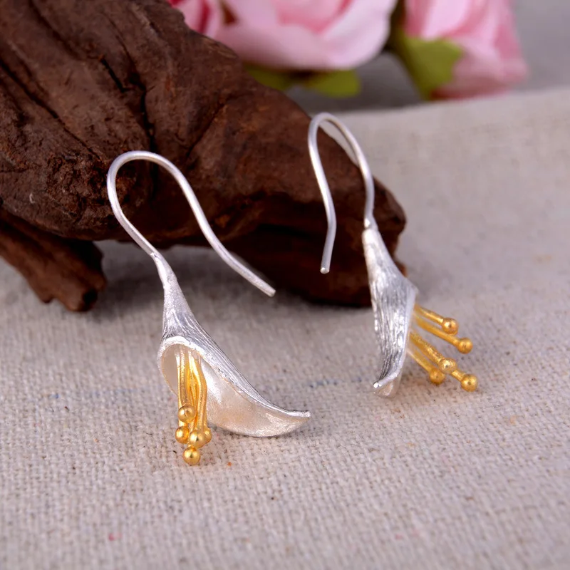 

2020 New Arrival Gold Silver Sterling Silver Earrings 925 Sterling Silver Horseshoe Flowers Earrings For Girls