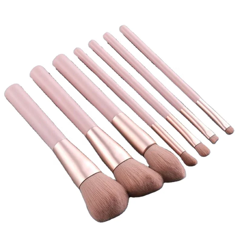 

Hot Sale 7PCS Makeup Brush Set Wooden Handle Powder Foundation Eyeshadow Brush Cosmetic, 3 colors
