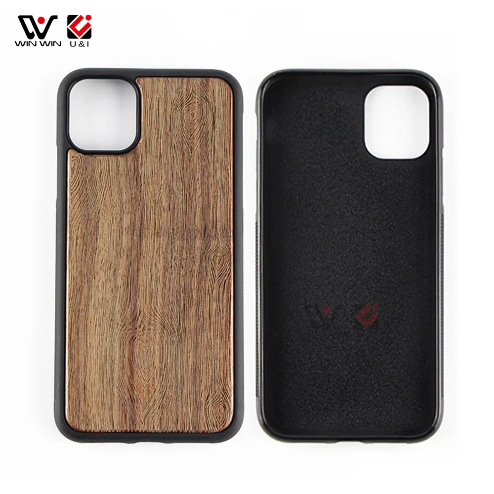 2020 new tpu frame natural wood cell phone accessories case for