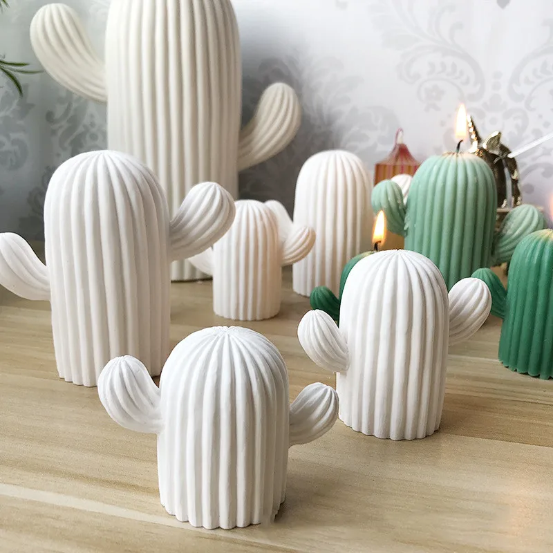 

FO119 3D Simulation Plant Cactus Silicone Candle Mold Plaster Decoration Silicone Mold