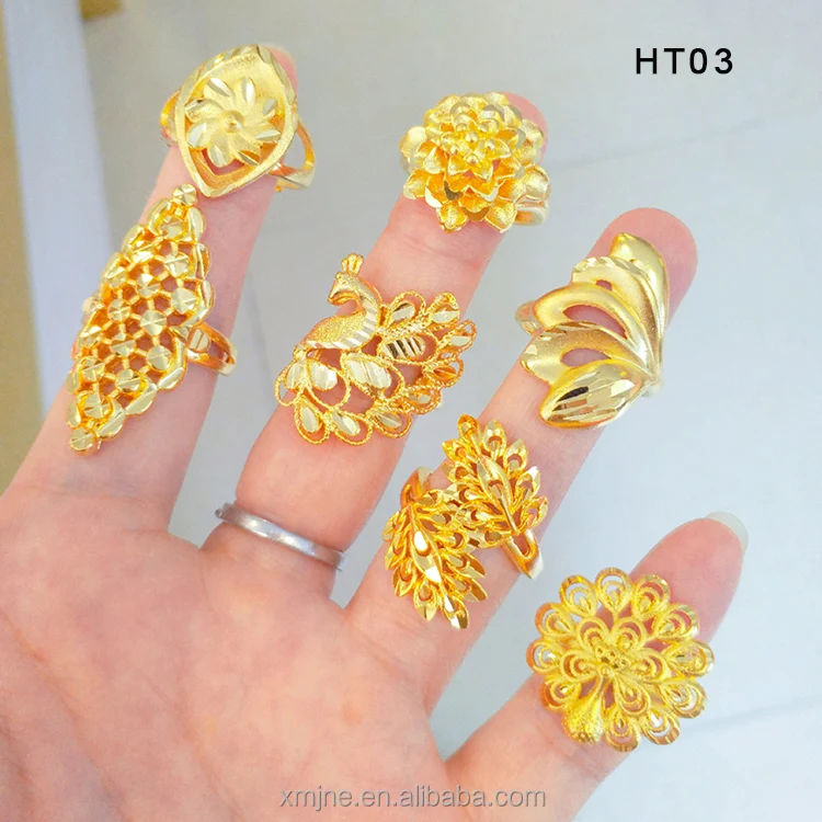 

Simple Designs Jewellery Men Rings For Men Gold Rings Jewelry Women 24K Saudi Arabia Adjustment Wedding Ring