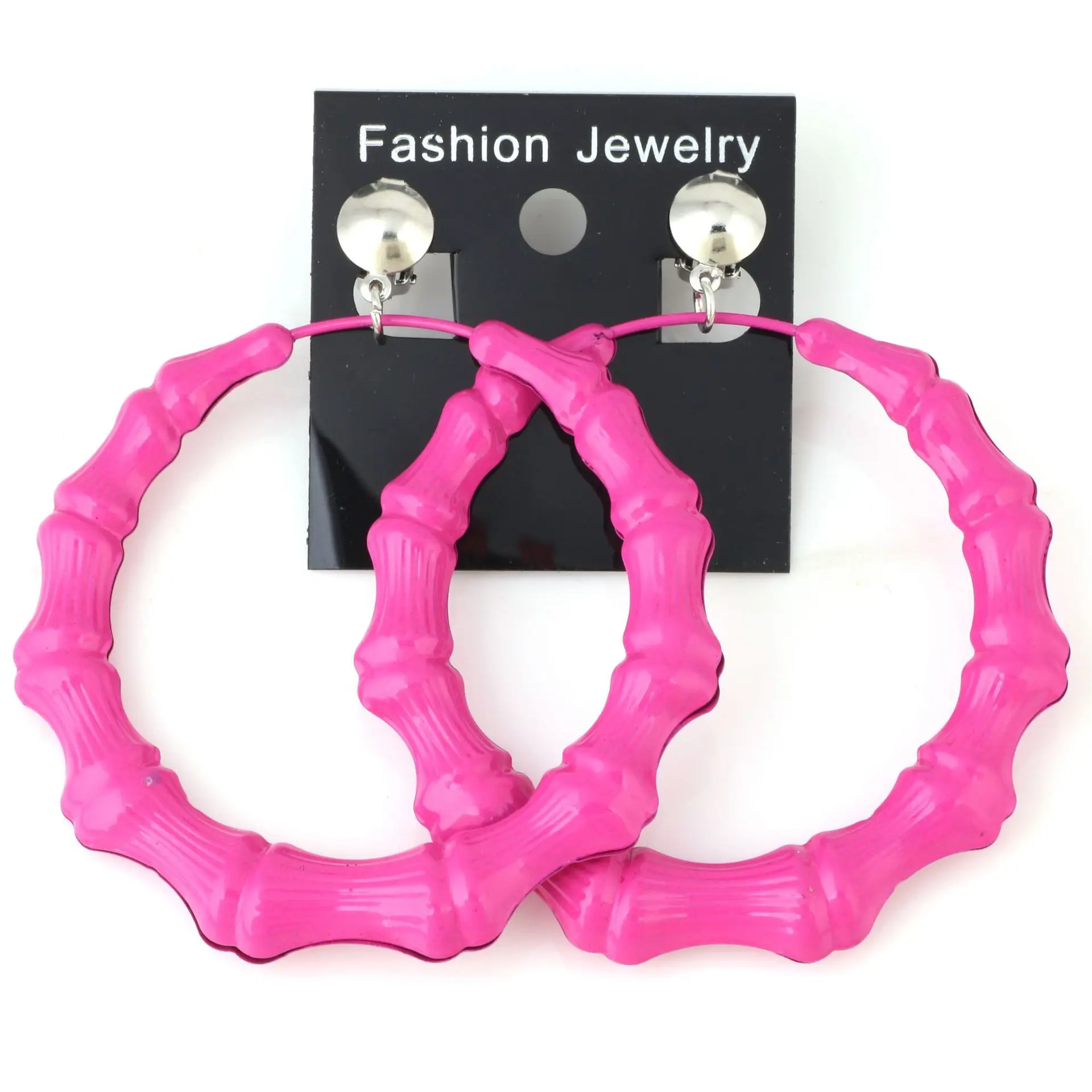 

Trending Fashion women large hoop earrings colorful bamboo earrings(RG2N2R2285)