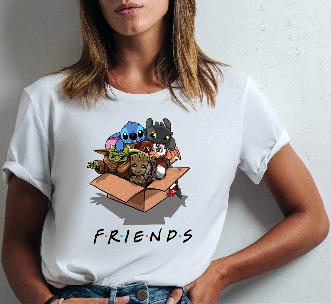 

Cute Cartoon Women T Shirt Fashion Friends TV show Women Tops