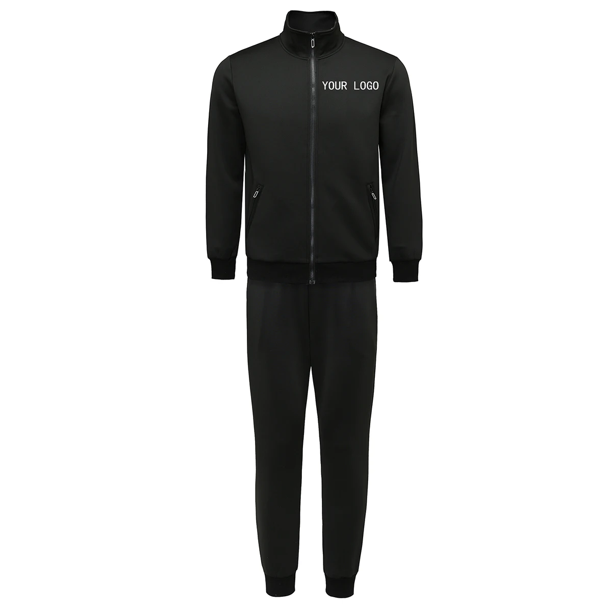 black slim fit tracksuit