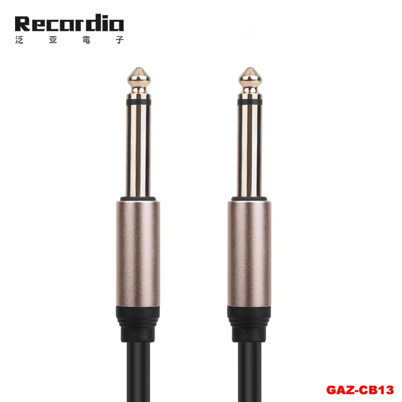 

GAZ-CB13 6.35MM Male To Male Audio Cable Mono Electric Guitar Wooden Guitar Microphone Mixer Cable High Quality Portable, Black