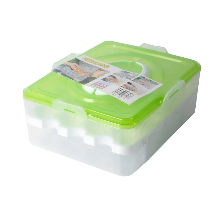 

BPA Free Food Grade Plastic Egg Storage Box Packaging Storage Egg Tray Box With Handle