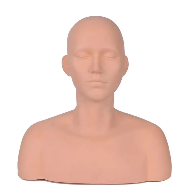 

Beauty School Training Mannequin Head With Shoulder Soft Skin Massage Practice Used Mannequin Head