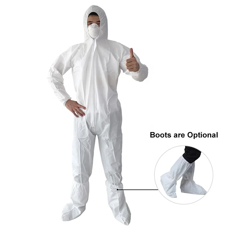 

Disposable Suit Coverall Coveralls Industrial Coverall Hood Boot