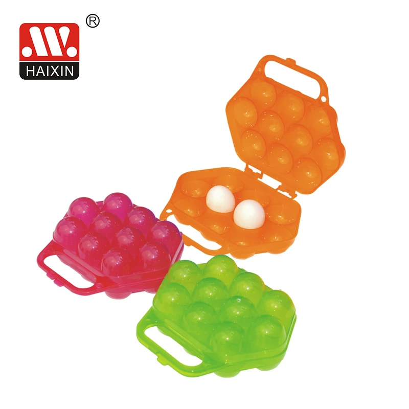 

Outdoor portable plastic egg holder 10 holes egg tray colorful egg protection box