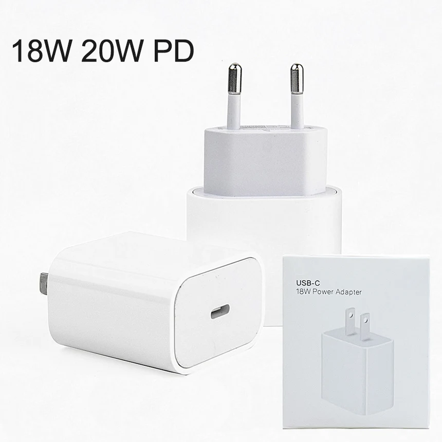 

USB-C 18W 20W PD Type-c USB C Power Adapter Charger US EU AU UK for iphone 11, White
