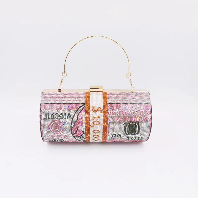 

money bags handbags with headbands for women fashion design 2020 new bling rhinestone money purse handbags
