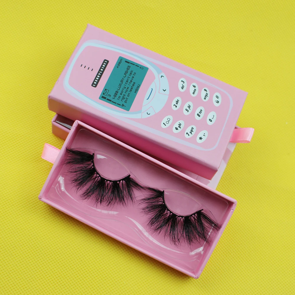 

16 style real 3d mink natural makeup eye lashes 25mm lashes, Black