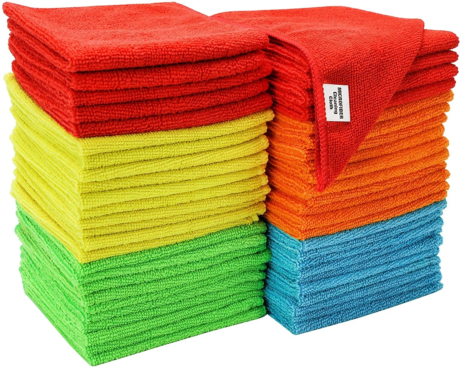 

Microfiber warp knitting quick drying auto car detailing care wash cleaning cloth microfiber towel, Blue yellow orange green and customized