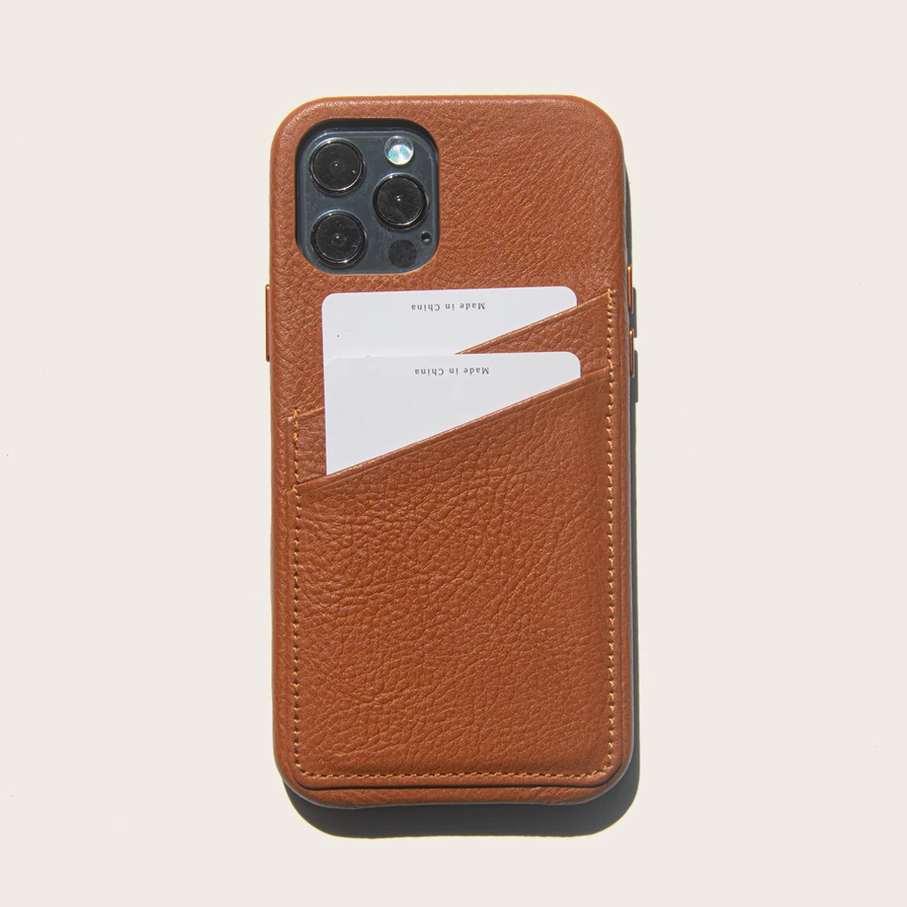 Wholesale Vegetable Tanned Leather Phone Case For Iphone 12 Pro With