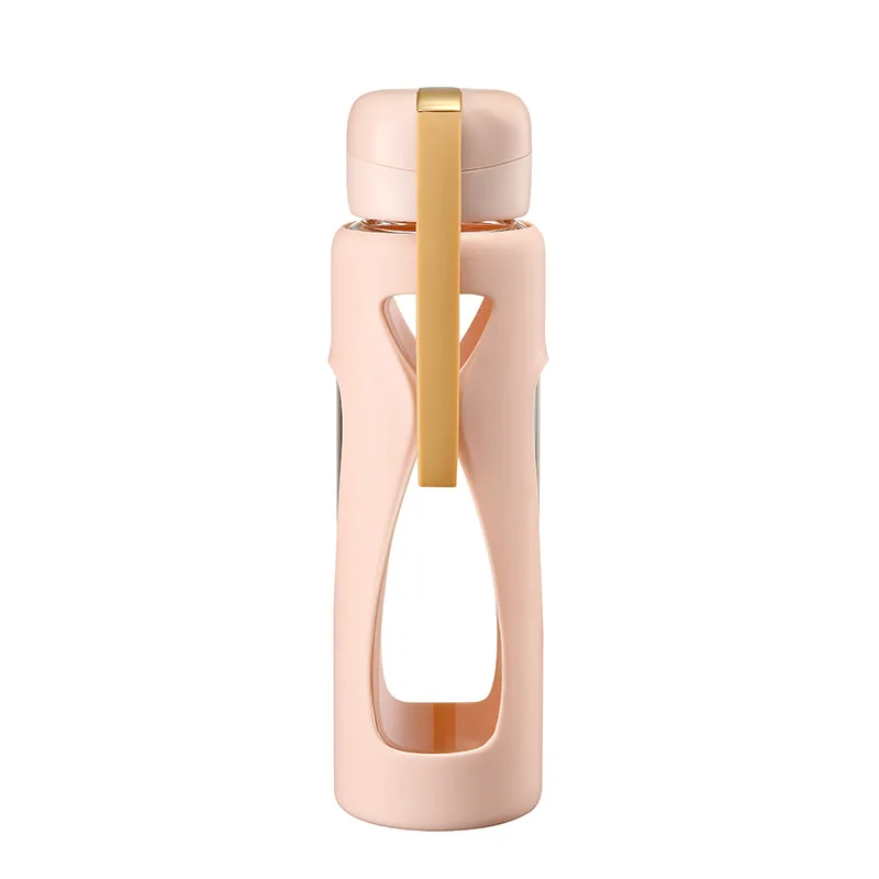 

Mikenda top quality glass bottle water hot sale glass silicone water bottle borosilicate, As picture