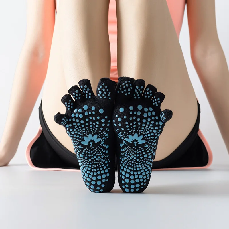 

Women anti-slip yoga socks Backless Silicone Non-slip Socks Ladies Ventilation Ballet Dance Gym Fitness Pilates Cotton Socks
