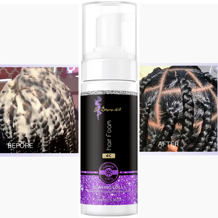 

SLAYING LOLLI 4c hair lightweight wrap foam alcohol free and paraben free