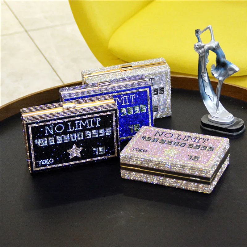 

2021Hot Selling Rhinestone Clutch Purses for Women Purses and Handbags Crossbody Formal Wedding Party Prom Purse Square Bag
