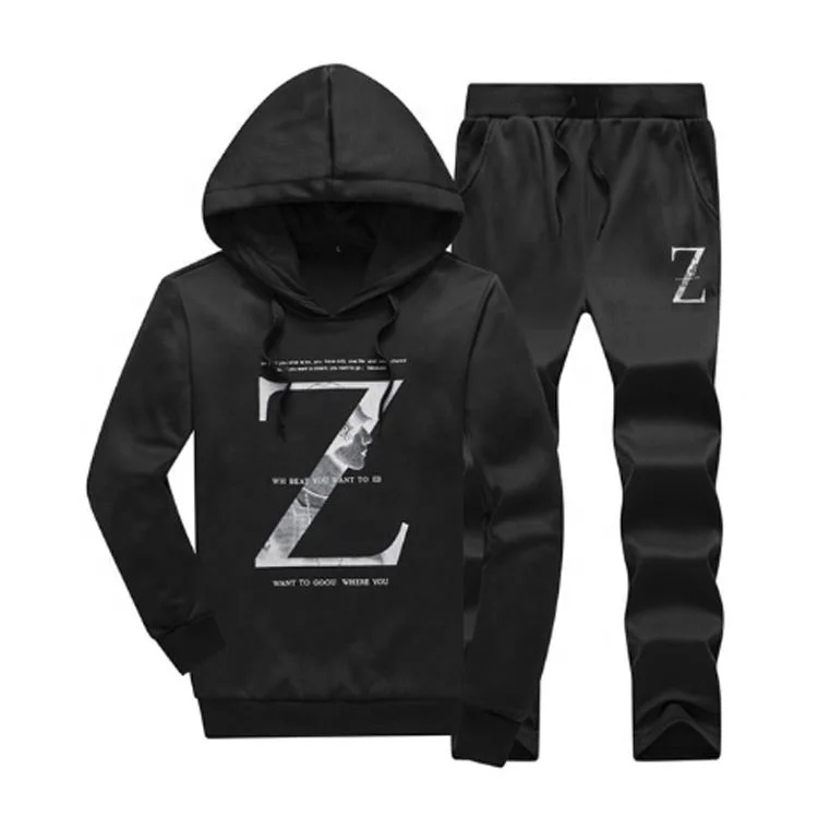 

Custom Printing Slim Fit Hoodie and Jogger Set for Men, Dark blue,black,gray
